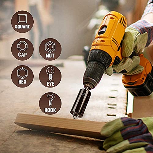 PASTACO Super Universal Socket Tools Gifts for Men- Christmas Stocking Stuffers Socket Set with Power Drill Adapter GadgetsTool Gifts for Dad Him Boyfriend Women Husband Handy DIY Tool (7-19mm)