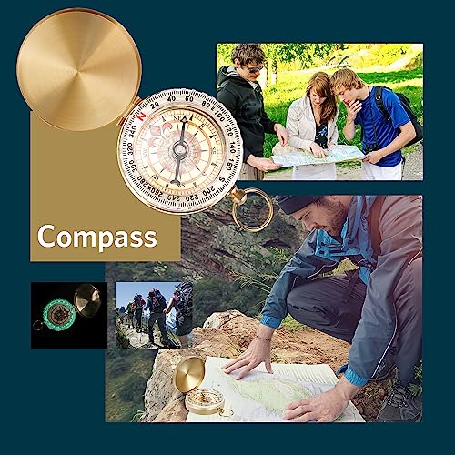 Survival Kits, Gifts for Men Dad Husband Him, 13 in 1 Survival Gear and Equipment Tactical Tools for Camping Hiking Hunting Outdoor Adventure, Cool Birthday Ideas