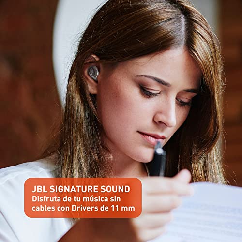 JBL Live Free 2: 35 Hours of Playtime, True Adaptive Noise Cancelling, Smart Ambient, and beamforming mics (Silver), Small
