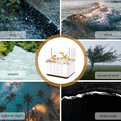 Yormick DIY White Noise Sound Machine for Sleeping, 30 Soothing Natural Sound Night Light, White Noise Sound Machine Baby/Adult Gift, White Noise Sound Machine Office & Yoga Meditation & Bedroom
