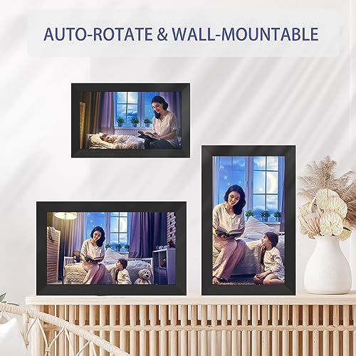 LOVCUBE 10.1" Digital Picture Frame Smart WiFi Digital Photo Frame with 1280x800 HD Touch Screen, Built-in 32GB Large Storage, Share Photos and Videos Instantly via App from Anywhere (Black)