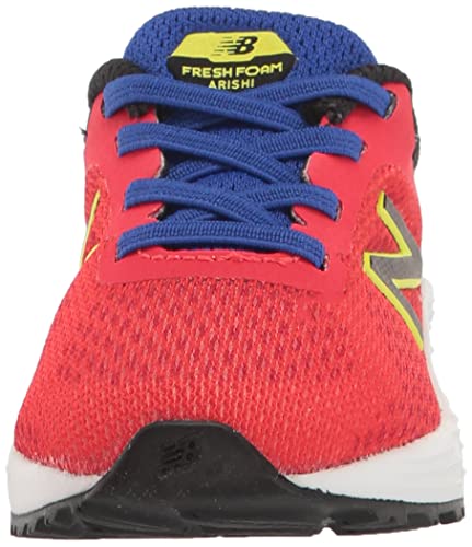 New Balance Kid's Fresh Foam Arishi V2 Bungee Running Shoe, Neo Flame/Black/Lemonade, 12.5 Little Kid