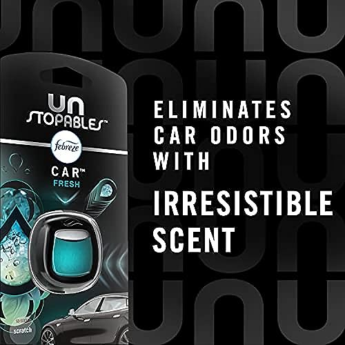 Febreze Unstopables Car Odor-Fighting Car Freshener Vent Clip Fresh, .07 fl oz. Car Vent Clip, Pack of 3