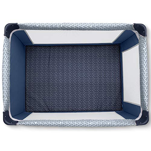 Delta Children LX Deluxe Portable Baby Play Yard with Removable Bassinet & Changing Table, Midnight