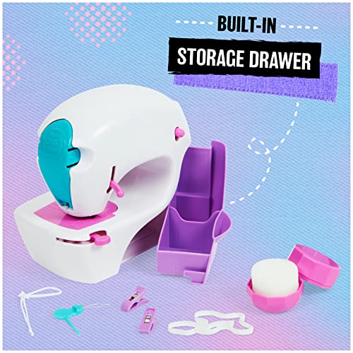 Cool Maker, Stitch ‘N Style Fashion Studio, Pre-Threaded Sewing Machine Toy, Fabric & Water Transfer Prints, Arts & Crafts for Kids