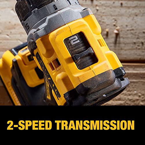 DEWALT 20V MAX* XR® Brushless Cordless 1/2 in. Drill/Driver Kit (DCD800D2), Yellow