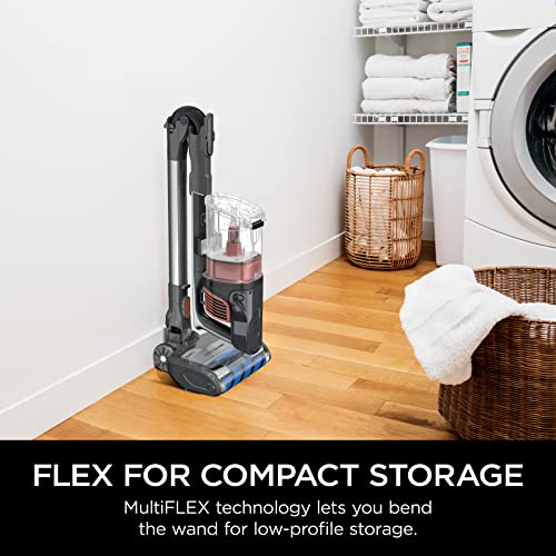 Shark IZ483H Vertex Cordless Stick Vacuum with DuoClean PowerFins, MultiFLEX, Crevice Tool, Pet Multi-Tool & Anti-Allergen Brush, 120-min Runtime, Double Battery, Rosewood