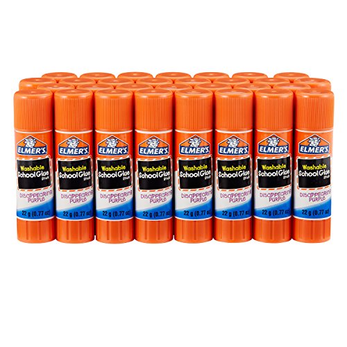 Elmer's Disappearing Purple School Glue Sticks, Washable, 22 Grams, 30 Count