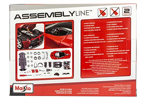 Maisto 1:24 Scale Assembly Line LaFerrari Die-Cast Vehicle - Red