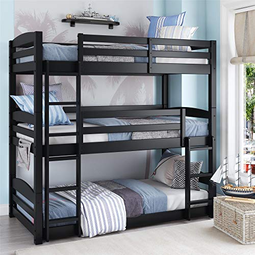 DHP Phoenix Triple Floor Bunk Bed | Black | DL7891TBBB model