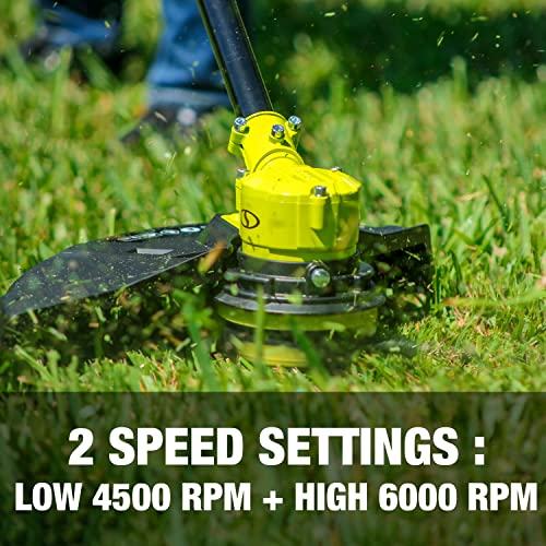 Sun Joe 24V-ST14B 24-Volt IONMAX Cordless Dual-Line String Trimmer Kit, w/ 4.0-Ah Battery + Rapid Charger, 14-Inch Direct Drive, Brushless Motor, 5,300 RPM Max, Bump Feed, 2-Speed, 080-in Dual Line