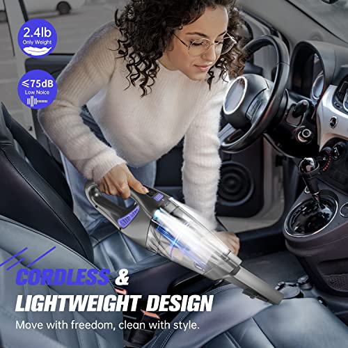 IMINSO Handheld Vacuum Cordless Car Vacuum Cleaner 9000PA, Rechargeable Hand Vacuum Cordless with LED, Lightweight, Portable Hand Held Vacuum, Handheld Car Vacuum for Car/Stairs/Pet Hair