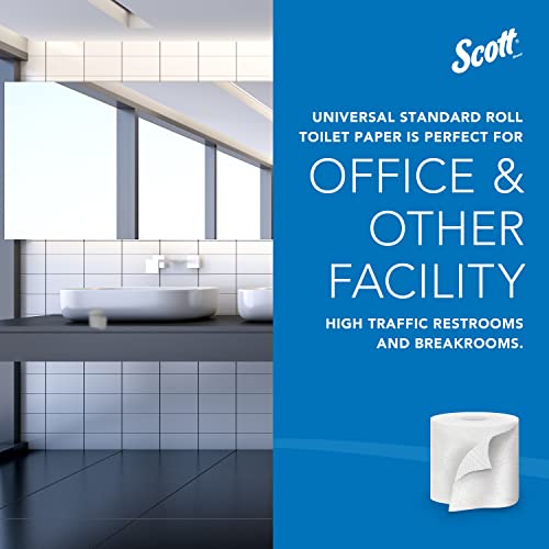 Scott® Professional Standard Roll Toilet Paper (04460), with Elevated Design, 2-Ply, White, Individually wrapped, (550 Sheets/Roll, 80 Rolls/Case, 44,000 Sheets/Case)