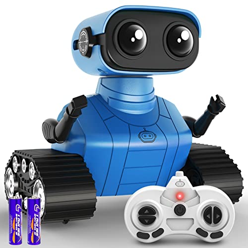 Hamourd Robot Toys for Boys Girls, Rechargeable Remote Control Robots, Emo Robot with Auto-Demonstration, Flexible Head & Arms, Dance Moves, Music, Shining LED Eyes, Kids Toys for 5+ Years Old Boys