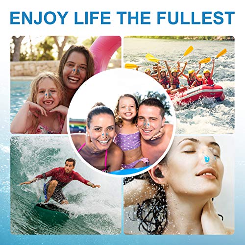Swimming Nose Clip,Hurdilen Swim Nose Clip with Waterproof Silica Gel for Kids (Age 7+) and Adults,14 Packs,Multi-Color