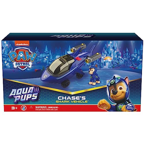 Paw Patrol Aqua Pups, Chase Transforming Shark Vehicle with Collectible Action Figure, Kids Toys for Ages 3 and up