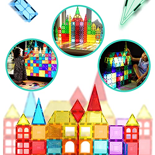Magnetic Tiles Building Blocks STEM Magnet Blocks Toys for 3+ Year Old Boys and Girls,Educational Toy Gifts for Toddlers Kids Develop Children's Ability to Observe,Imagine,Practice.