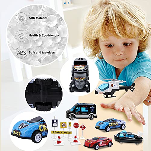 JODUDLR Toddler Toys for 3 4 Year Old Boys,Large Transport Cars Carrier Set Truck Toys with 12 Die cast Vehicles Truck Toys Cars,Ideal Christmas Easter Gifts Toys for Kids Age 3 7, One Size