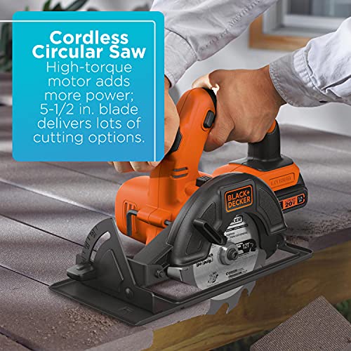 BLACK+DECKER 20V MAX Power Tool Combo Kit, 4-Tool Cordless Power Tool Set with 2 Batteries and Charger (BD4KITCDCRL)