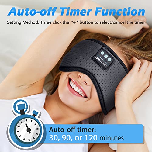 Sleep Headphones White Noise Bluetooth Sleep Mask 3D Music Sleeping Eye Mask Sleeping Headphones for Side Sleepers Sleep Mask with Bluetooth Headphones Gifts for Men Women