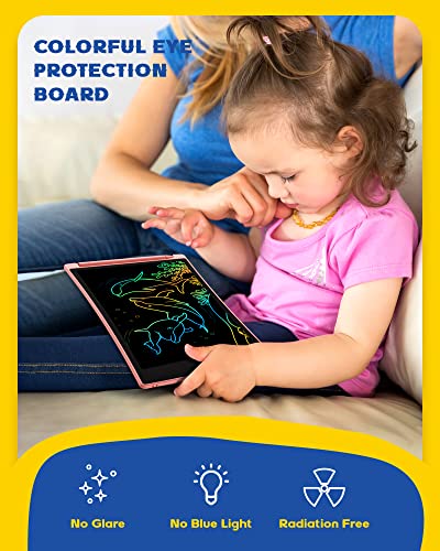 bravokids 2 Pack LCD Writing Tablet with 4 Stylus, 8.5 inch Colorful Doodle Board Drawing Pad for Kids, Travel Games Activity Learning Toys, Birthday Gift for Age 3 4 5 6 7 8 Year Old Boys Girls