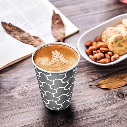 Huifany Paper Cups 12 oz 240 Count, Disposable Coffee Cups, Hot/Cold Beverage Drinking Cups for Water, Coffee, Tea, Juice