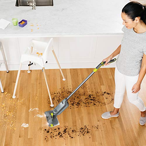 Shark VM252 VACMOP Pro Cordless Hard Floor Vacuum Mop with LED Headlights, 4 Disposable Pads & 12 oz. Cleaning Solution, Charcoal Gray