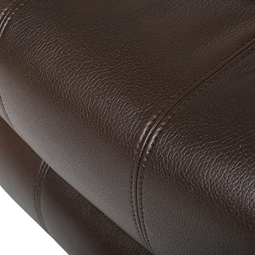CHRISTOPHER KNIGHT HOME Merit Faux Leather Glider Recliner Club Chair, Dark Brown