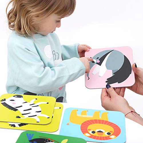 Banana Panda Suuuper Size Memory Game - Wild Animals - Classic Toddler Game includes 24 Extra-Large Cards - Play Matching Games, Use as Flashcards, for little kids ages 2-4 years
