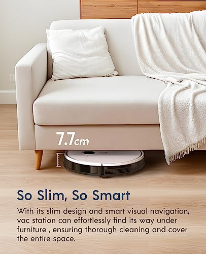 yeedi vac x Robot Vacuum - Ultra-Slim Design, Powerful 3000Pa Suction, Carpet Detection, Smart Mapping - Ideal for Carpet, Hard Floor Cleaning, Pets - Alexa Compatible, Wi-Fi Connected