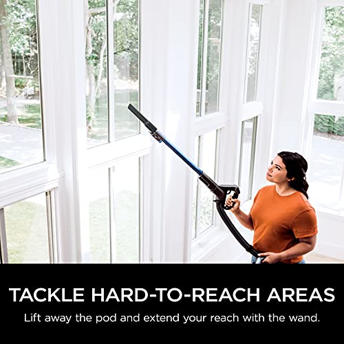 Shark ICZ362H Vertex Pro Powered Lift-Away Cordless Vacuum with IQ Display, DuoClean PowerFins, Includes Crevice Tool, Pet Multi-Tool & Anti-Allergen Dusting Brush, 60min Runtime, Electric Blue