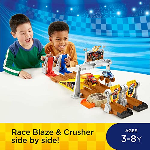 Fisher-Price Blaze and the Monster Machines Toy Cars Playset, Mud Pit Race Track with Blaze & Crusher Plus Slime for Ages 3+ Years