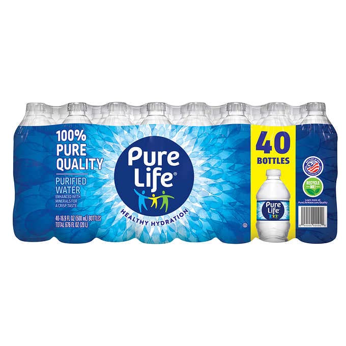 Nestle - Pure Life, Purified Water, 676 Fl Ounce (16.9oz / 40pk)