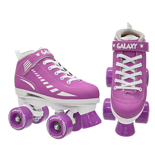 Epic Skates Galaxy Elite Kids Quad Speed Skates, Purple, Juvenile 12