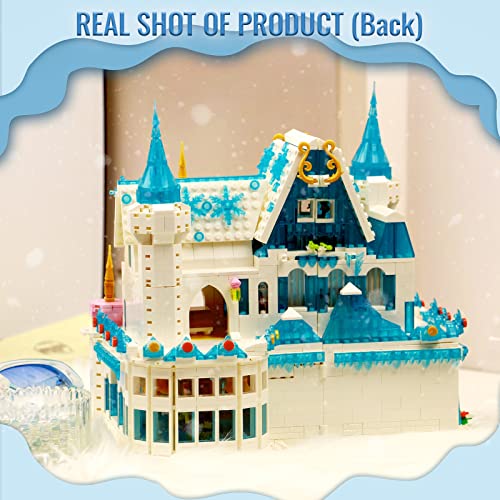 Insgen Micro-Particle Dream Ice Princess Castle Modular Building Blocks House Set for Girls, Building Kit with Mini Dolls, 1972 pcs Ideas Model Bricks Birthday Gift Friends House Playset Toy