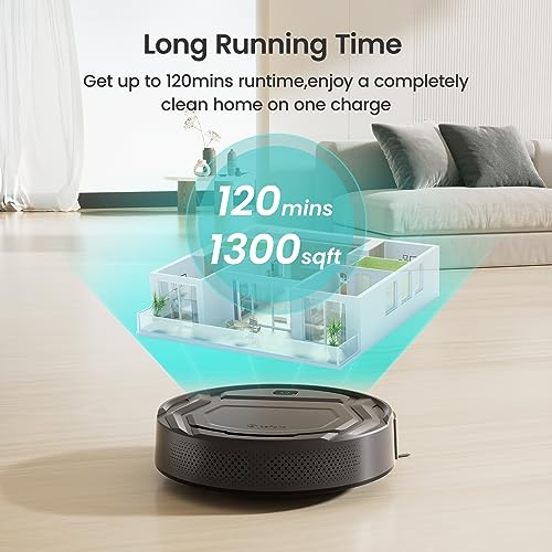 Lefant Robot Vacuum Cleaner with 2200Pa Powerful Suction,120 Mins,Tangle-Free,WiFi/Alexa/APP/Bluetooth,Schedule Cleaning,Slim Self-Charging Robotic Vacuum Cleaner for Home,Pet Hair,Hard Floors