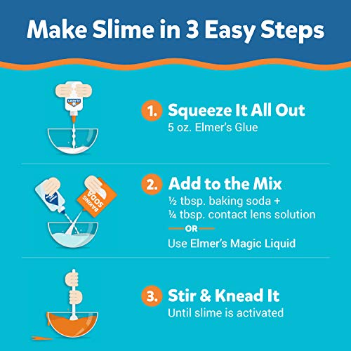 Elmer's Liquid School Glue, Washable, Great for Making Slime, 4oz. Each, 12 Count