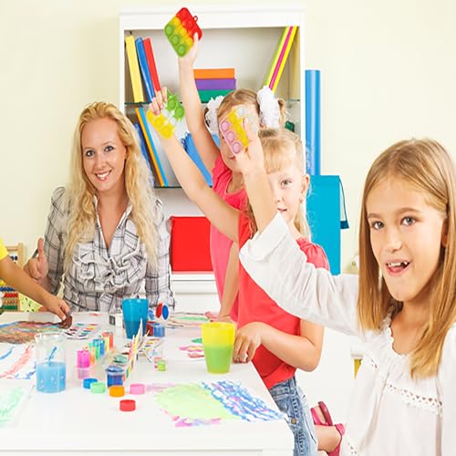 60PCS Party Favors for Kids,Fidget Toys Bulk Its Birthday Party Favors for Kids Toddlers Adult, Small Classroom Prizes Box Fidgets Toys for Kids, Goodie Bag Stuffers, Treasure Chest, Bubbles Poppers