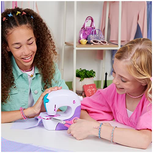 Cool Maker, Stitch ‘N Style Fashion Studio, Pre-Threaded Sewing Machine Toy, Fabric & Water Transfer Prints, Arts & Crafts for Kids