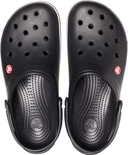 Crocs Unisex-Adult Crocband Clog, Black, 12 Women/10 Men