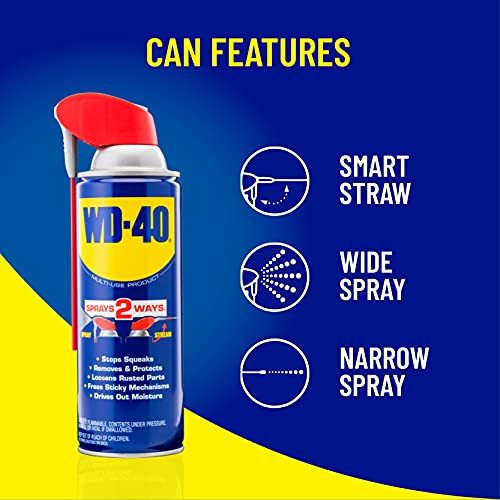 WD-40 Multi-Use Product with Smart Straw Sprays 2 Ways, 3-Pack, 12 OZ