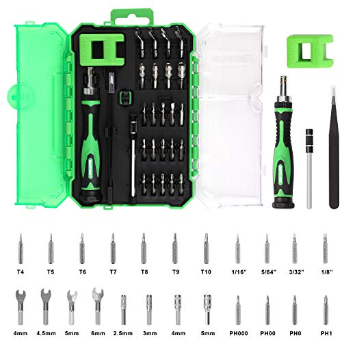 27 in 1 Precision Screwdriver Set with Magnetic Driver Kit, Professional Electronics Tool Kit for Repair iPhone, Android, Computer, Laptop, Watch, Glasses, PC etc
