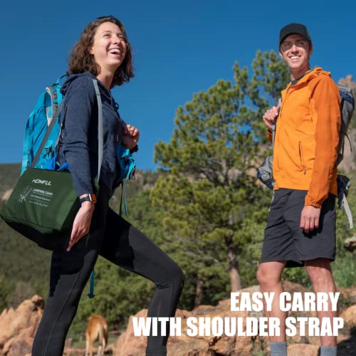 HOMFUL 2 Pack Widened Camping Chair Ultra Light Portable Folding Backpacking Chair with Side Pockets Breathable Mesh Structure Aluminum Frame with Carrying Bag for Outdoors,Camping,Hiking,Beach,Picnic