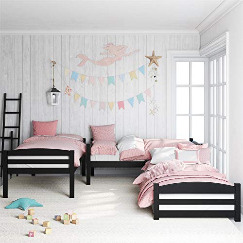 DHP Phoenix Triple Floor Bunk Bed | Black | DL7891TBBB model
