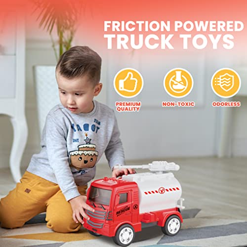 KIDSTHRILL Small Fire Trucks for Boys and Girls, Four Different Kinds of fire Truck Toys for 3 4 5 6 7 Year Old Boys and Girls