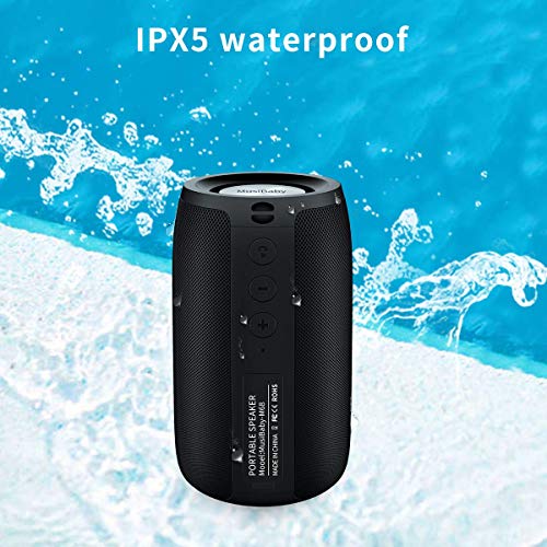 Bluetooth Speakers,MusiBaby Speaker,Outdoor,Wireless,Waterproof, Portable Speaker,Dual Pairing, Bluetooth 5.0,Loud Stereo,Booming Bass,1500 Mins Playtime for Home,Party,Gifts(Black)
