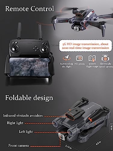 Drone with Camera, Remote Control Drones, 1080P HD Mini Drone for Kids Adults, with One Key Take Off/Landing, Gravity Sensor, Gesture Control, 3D Flip, Voice Control Drone-03