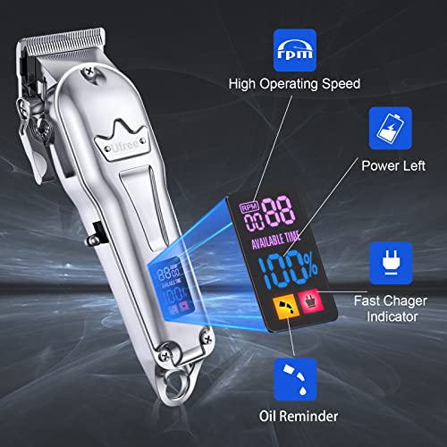 Ufree® Hair Clippers for Men + Beard Hair Trimmer Kit, Mens Grooming Kit, Barber Clippers Haircut Kit, Shaving Kit Electric Razor Shaver for Men, Fade Clippers Hair Cutting Kit