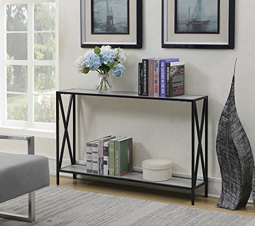 Convenience Concepts Tucson Console Table with Shelf, Faux Birch