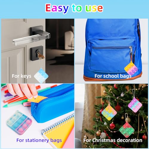 60PCS Party Favors for Kids,Fidget Toys Bulk Its Birthday Party Favors for Kids Toddlers Adult, Small Classroom Prizes Box Fidgets Toys for Kids, Goodie Bag Stuffers, Treasure Chest, Bubbles Poppers
